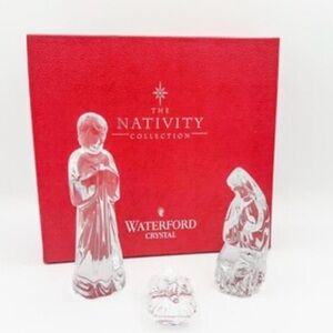 VINTAGE Waterford Crystal Nativity Set with Red Box